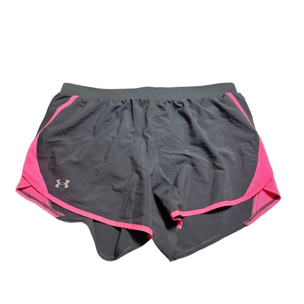Under Armour Athletic Running Shorts Black and Pink Size Large